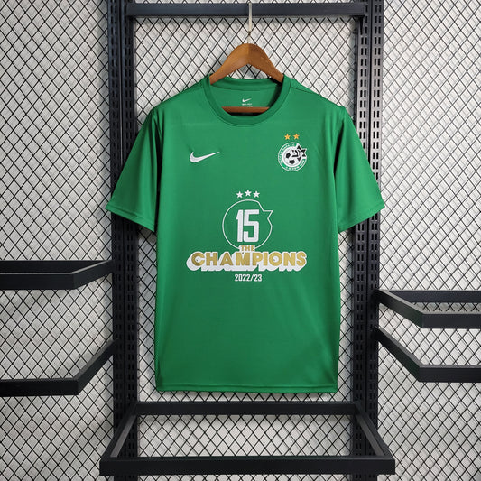 23-24 Maccabi Green Champions Size S-4XL（Men's Fan Edition） | 衬衫 | M5-1 | Betty ali Chinese suppliers