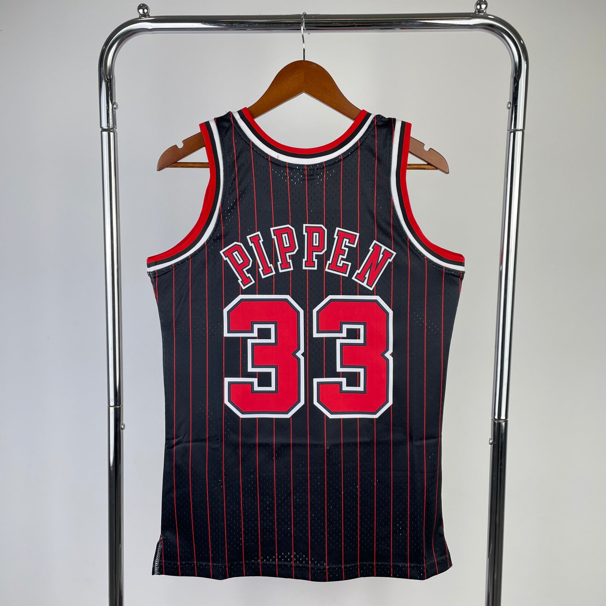 MN hot-pressed retro jersey: SW Bulls 96 season black stripes NBA : #91 #33 #23 | NBA | NBA | Betty ali Chinese suppliers