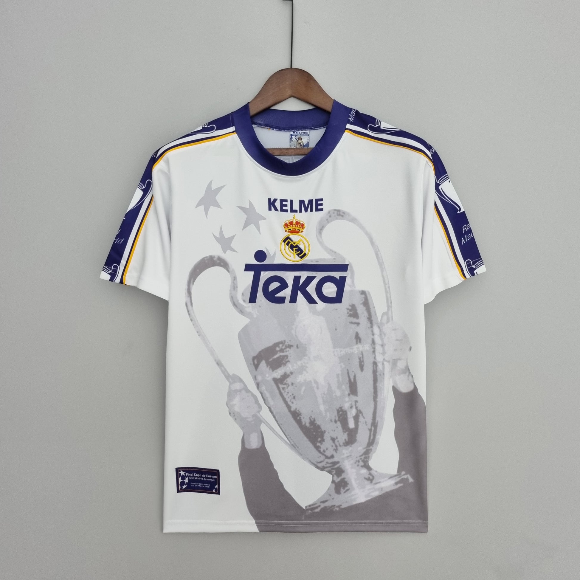 Retro 97-98 Real Madrid Champions League 7 Champions Commemorative Edition S-XXL | 复古/Retro | R | Betty ali Chinese suppliers