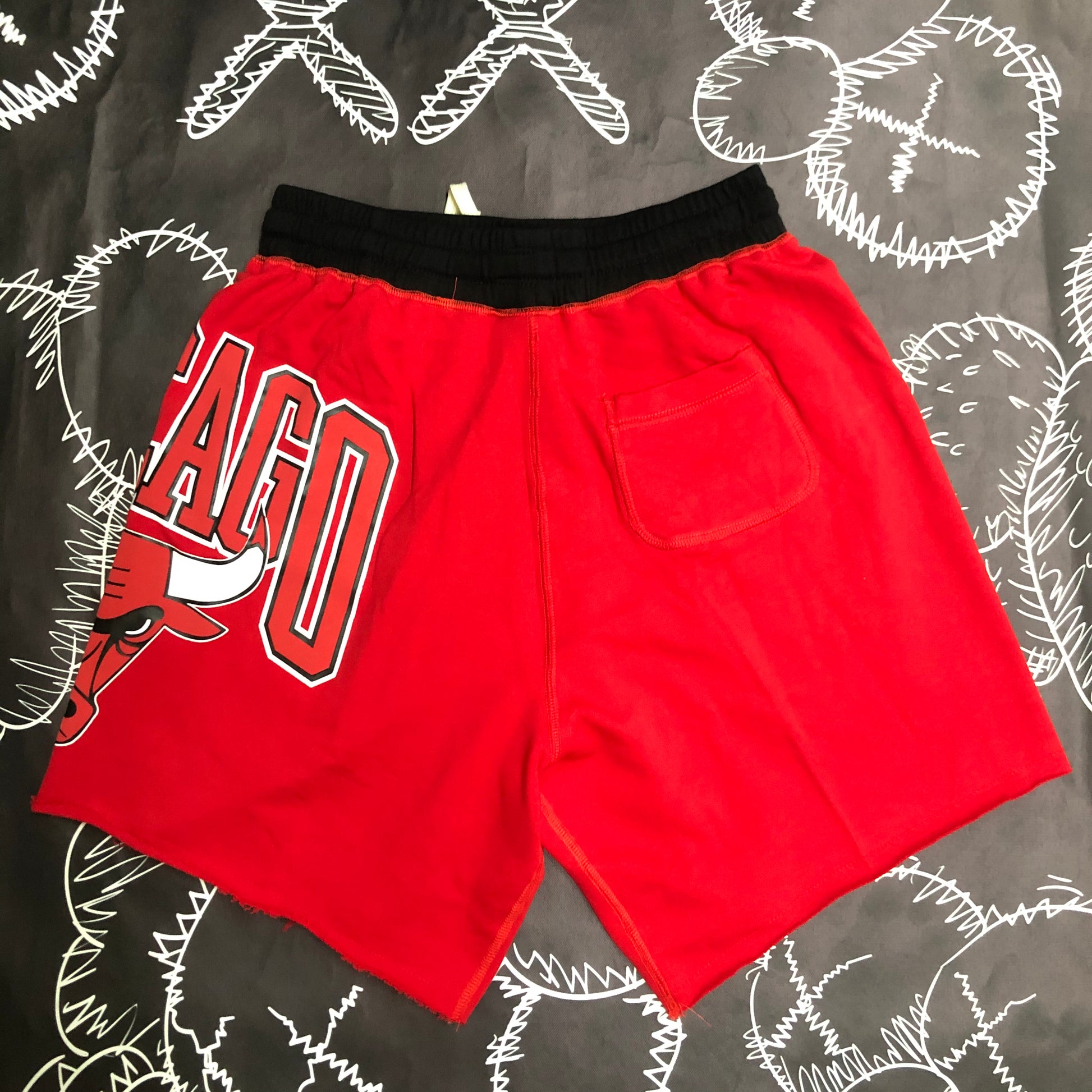 NBA Bulls Red Cotton Shorts Size S-XX | 短裤 | NBA | 中国供应商