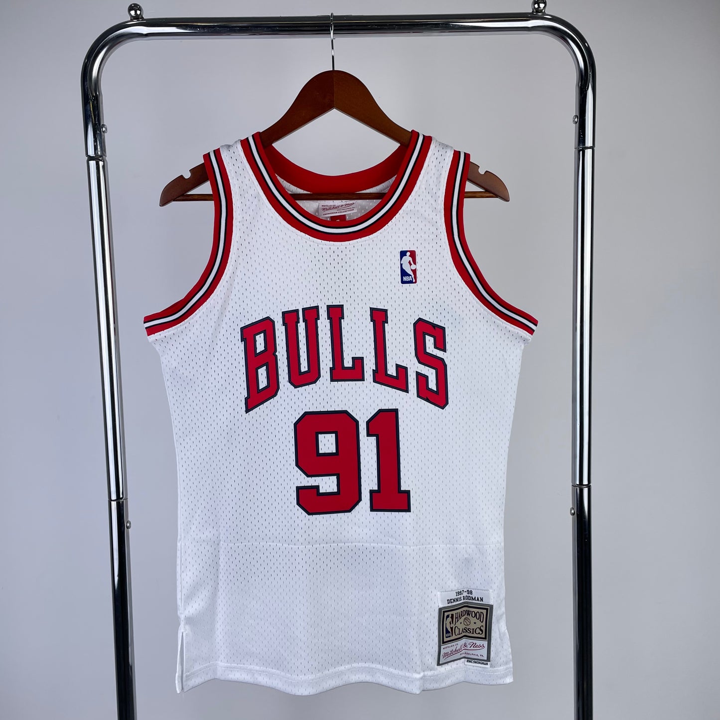 MN hot-pressed retro jersey: SW Bulls 98 season white NBA : #91 #33 #23 | NBA | NBA | Betty ali Chinese suppliers