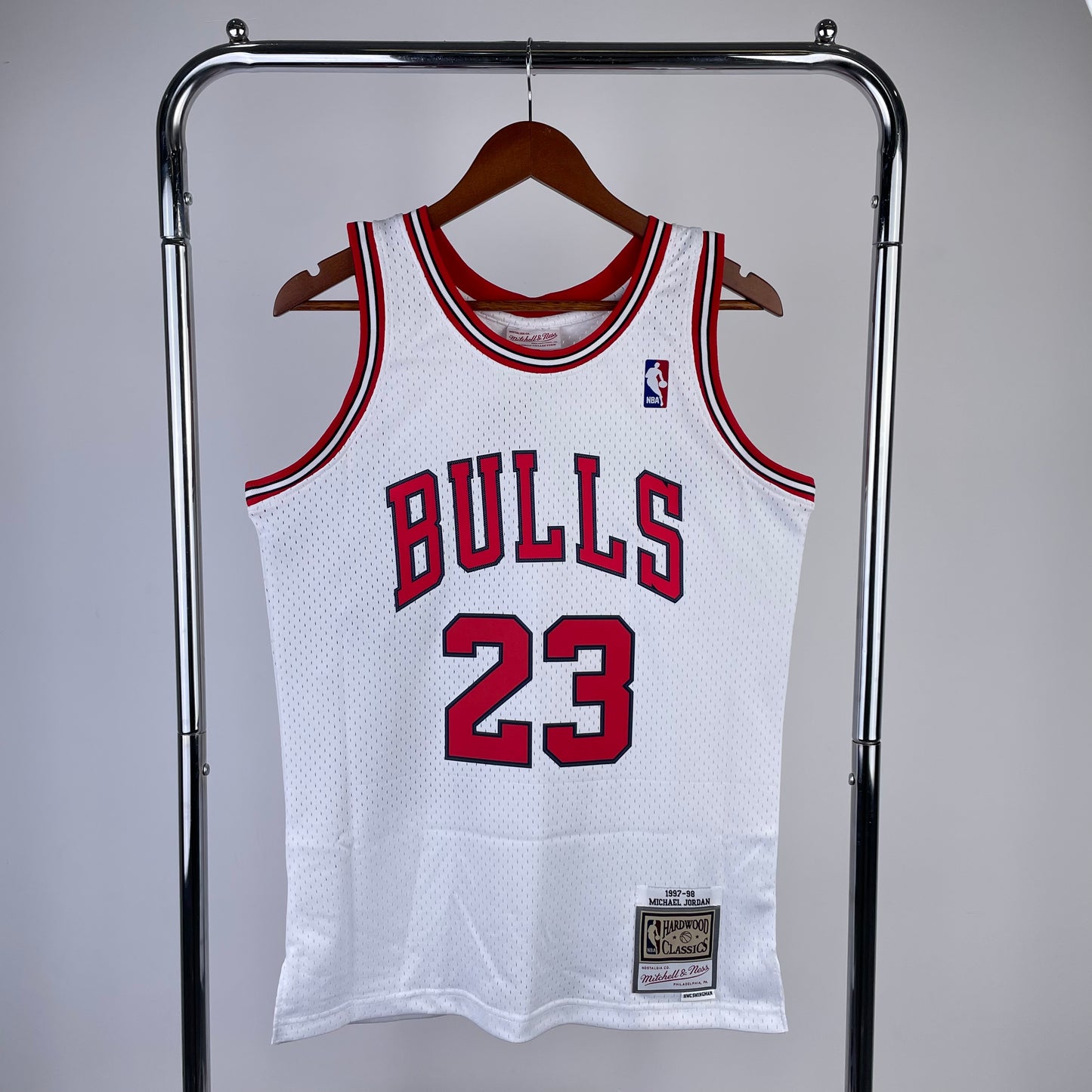 MN hot-pressed retro jersey: SW Bulls 98 season white NBA : #91 #33 #23 | NBA | NBA | Betty ali Chinese suppliers