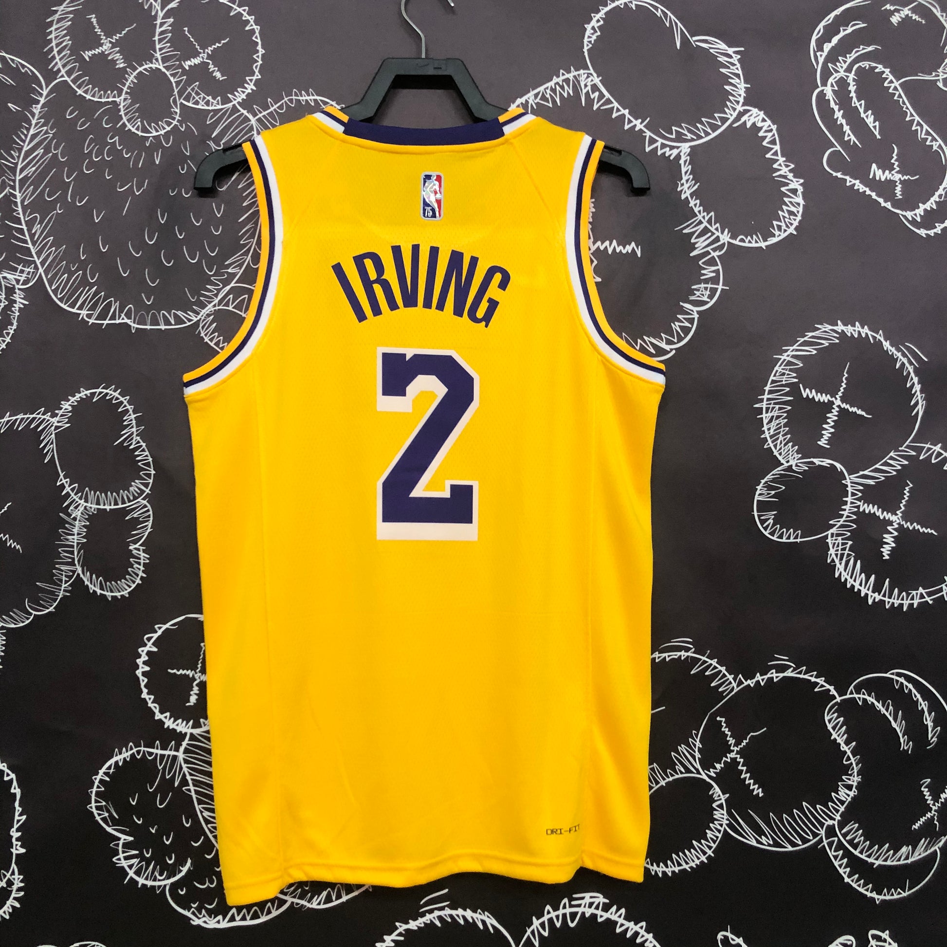 75th Anniversary Lakers White yellow  NBA : #11#2 | NBA | NBA | Betty ali Chinese suppliers