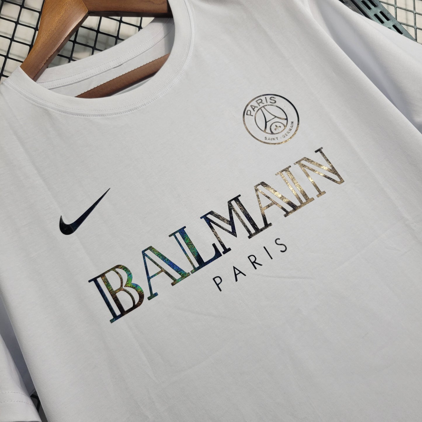 23-24 PSG White Reflective Shield Size S-XXL(fan version) | 衬衫 | M2-4 | Betty ali Chinese suppliers