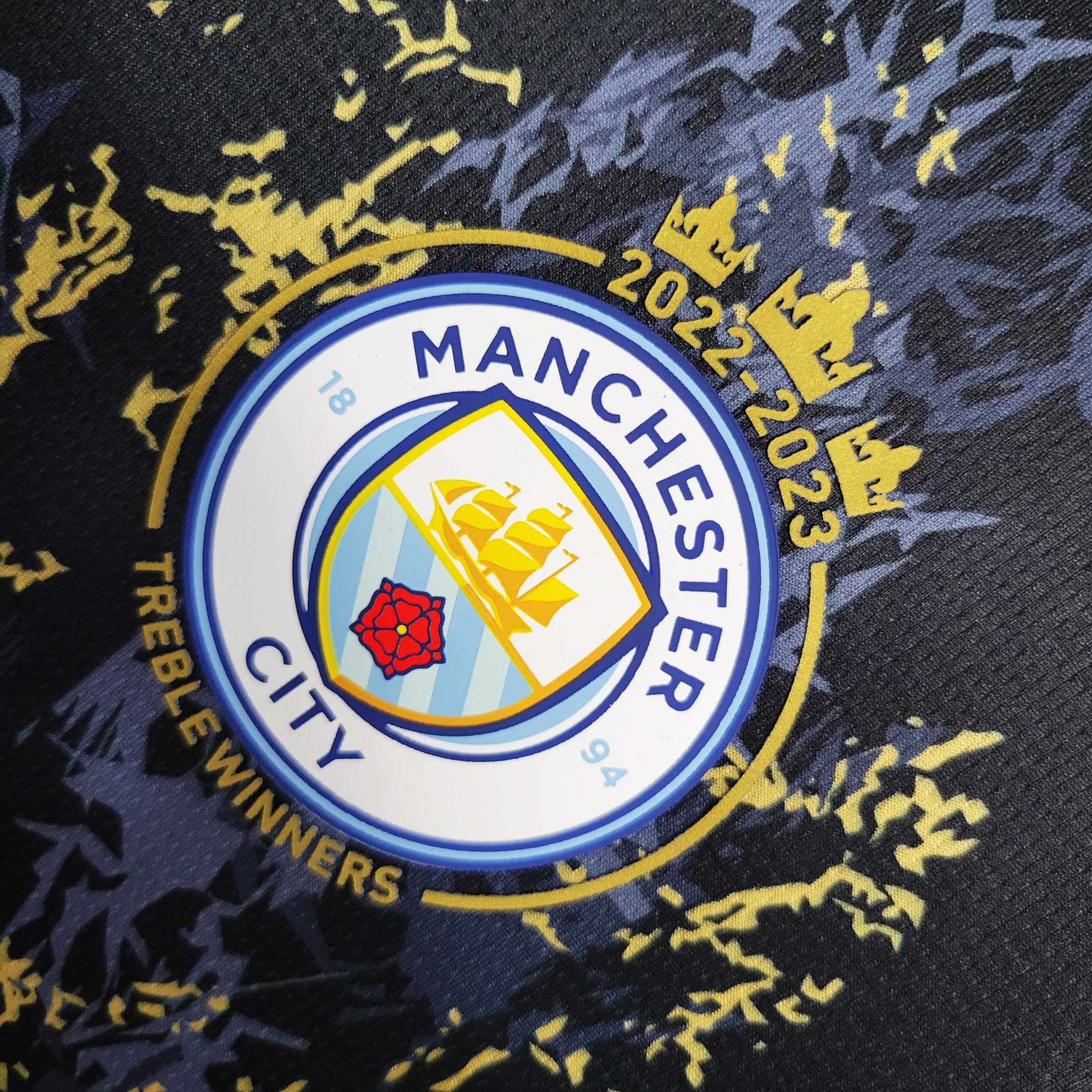 23-24 Manchester City Black Gold Special Edition Size S-XXL(fan version) | 衬衫 | M2-1 | Betty ali Chinese suppliers