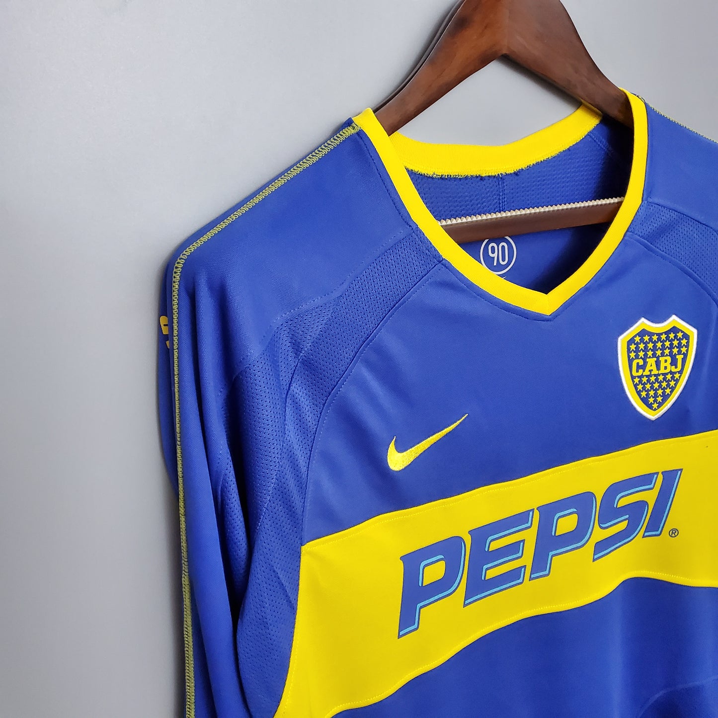 Retro Long Sleeve Boca Juniors 03/04 home S-XXL（Retro） | 复古/Retro | R1 | Betty ali Chinese suppliers