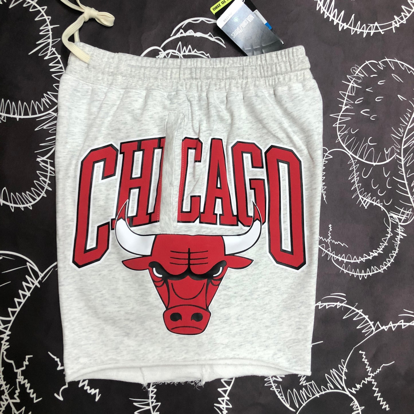 NBA Bulls Gray Cotton Shorts Size S-XXL | 短裤 | NBA | 中国供应商