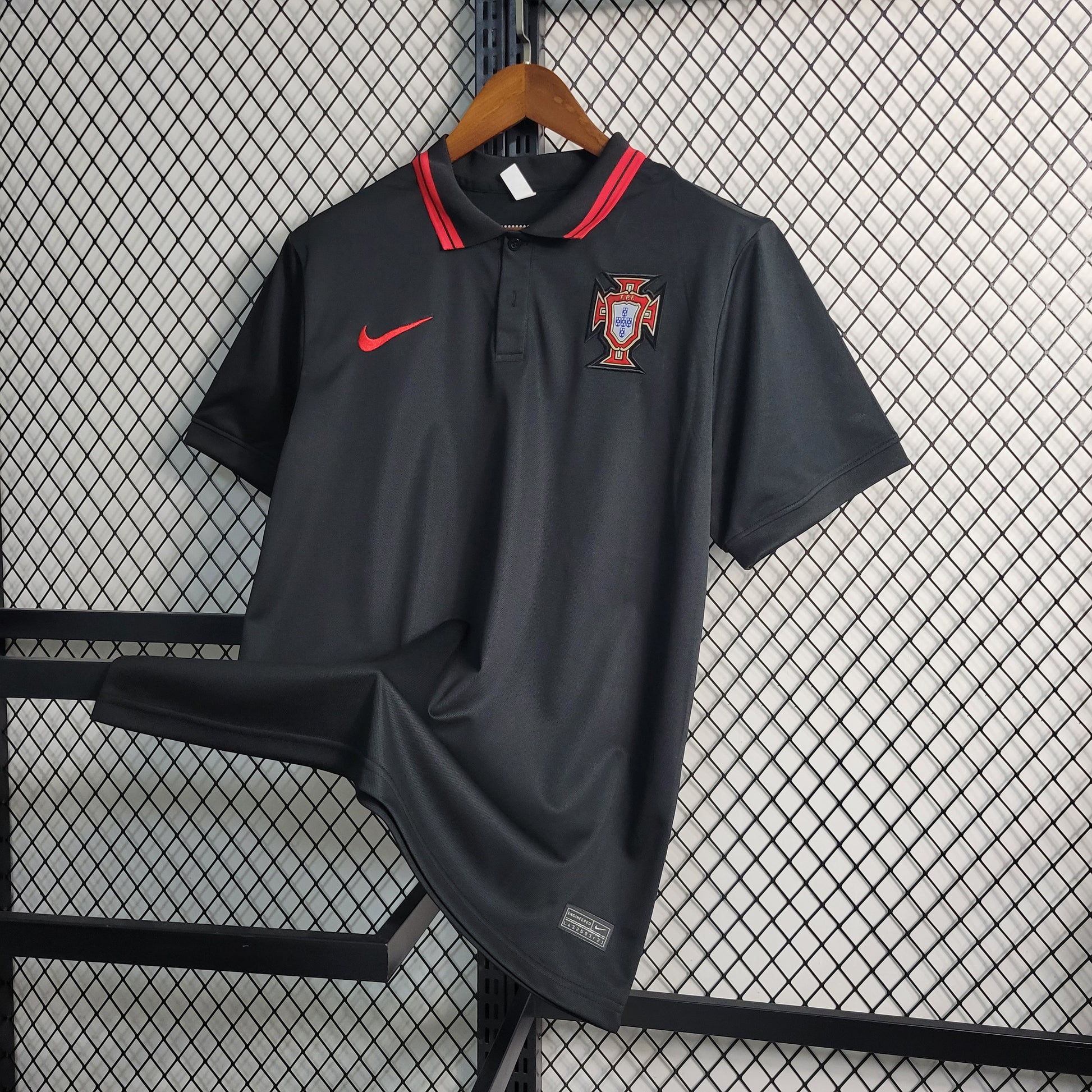 23-24 PORTUGAL BLACK POLO SIZE S-XXL（Men's Fan Edition） | 衬衫 | M3-27 | Betty ali Chinese suppliers