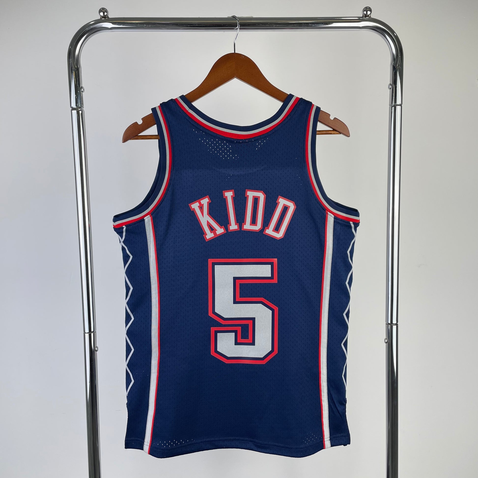 MN hot-pressed retro jersey: SW Nets 06/07 season navy blue NBA : #15#5 | NBA | NBA | Betty ali Chinese suppliers