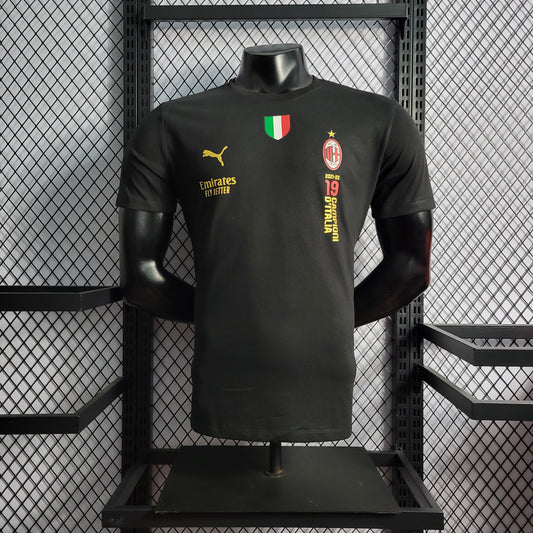 22/23 AC Milan Championship 19th Championship Camiseta comemorativa preta S-XXL（Men's fan version） | 衬衫 | F2-2 | 中国供应商