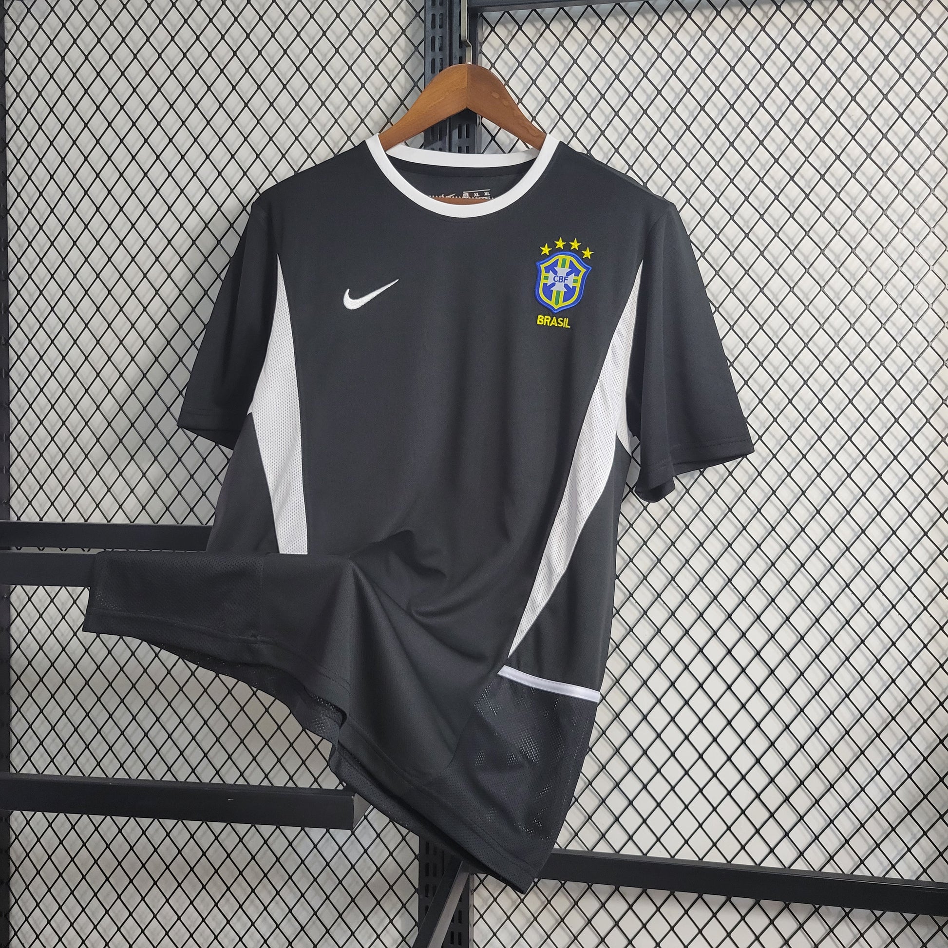 Retro 2002 Brazil Black Goalkeeper Size S-XXL | 复古/Retro | R | Betty ali Chinese suppliers