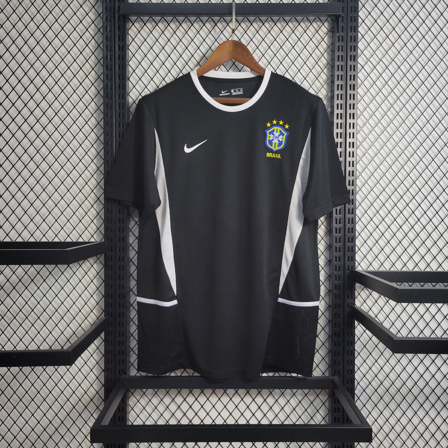 Retro 2002 Brazil Black Goalkeeper Size S-XXL | 复古/Retro | R | Betty ali Chinese suppliers