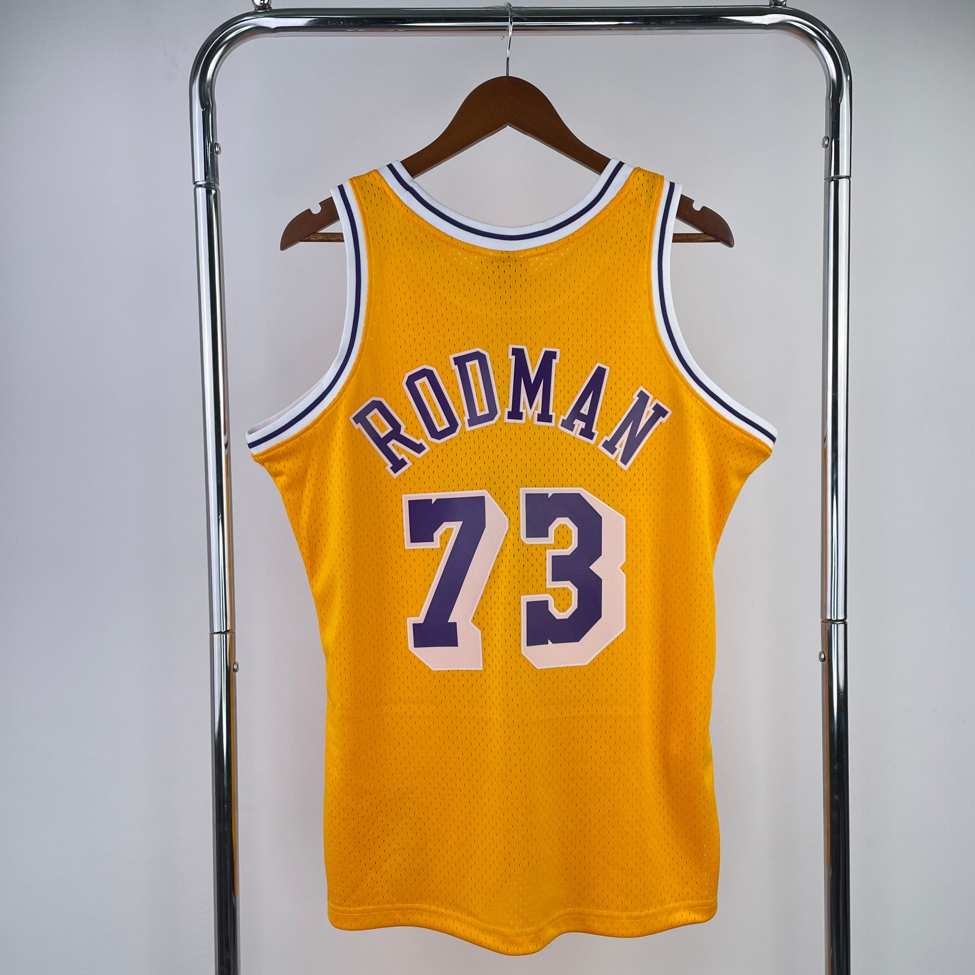 MN hot-pressed retro jersey: SW Lakers 98/99 season round neck yellow NBA : #73 | NBA | NBA | Betty ali Chinese suppliers