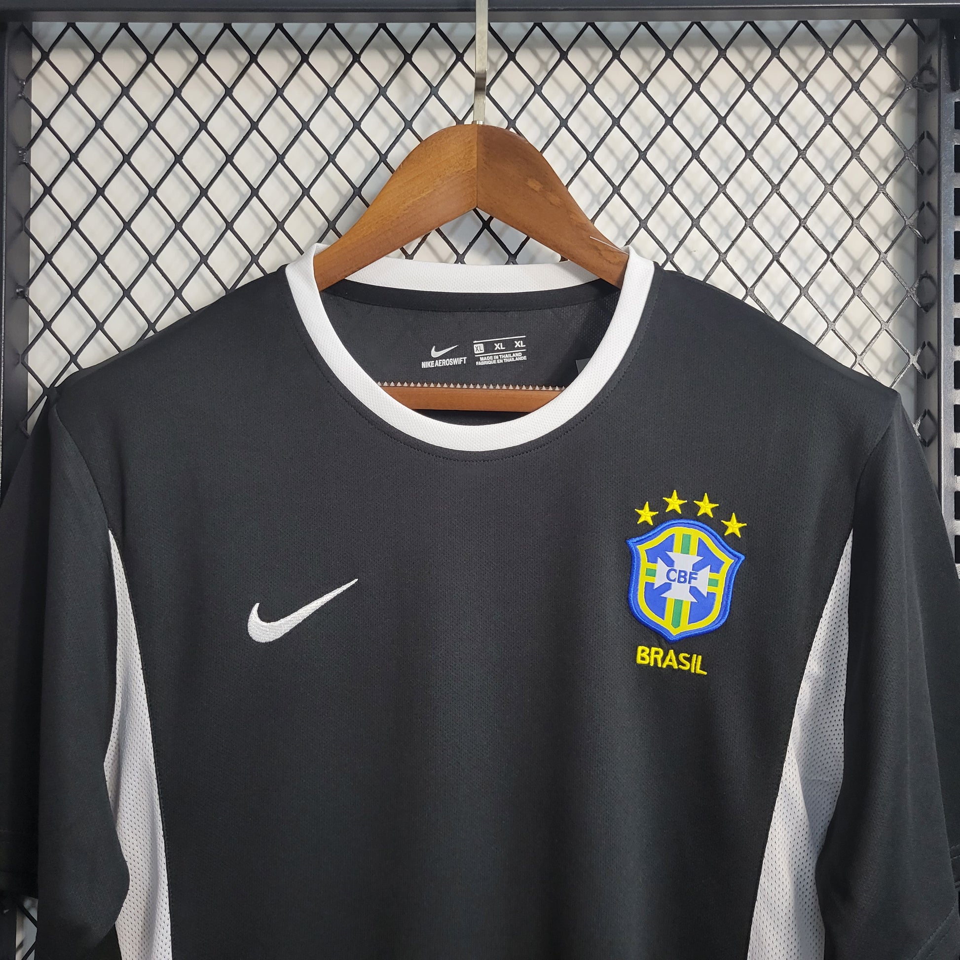 Retro 2002 Brazil Black Goalkeeper Size S-XXL | 复古/Retro | R | Betty ali Chinese suppliers