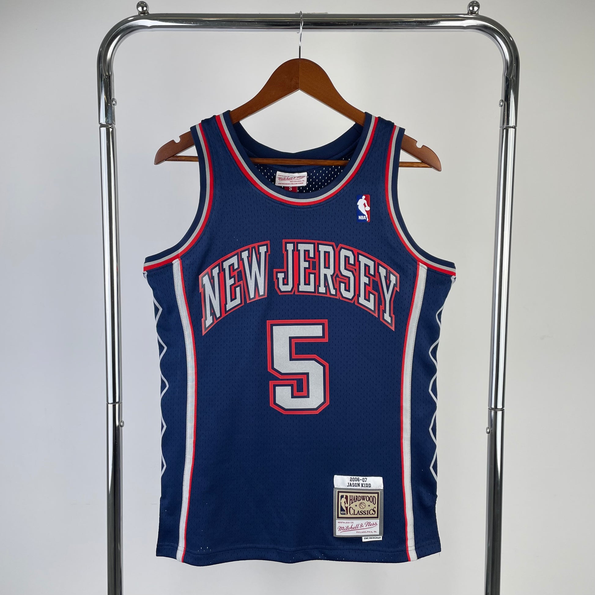 MN hot-pressed retro jersey: SW Nets 06/07 season navy blue NBA : #15#5 | NBA | NBA | Betty ali Chinese suppliers