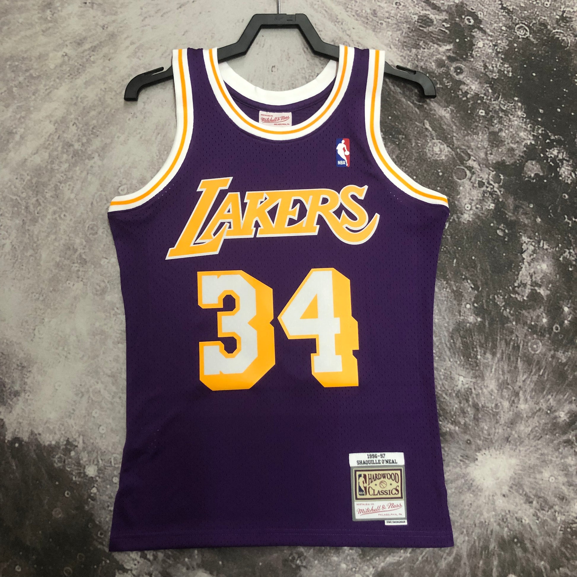 MN hot-pressed retro jersey: SW Lakers 96/97 season round neck purple NBA : #34 | NBA | NBA | Betty ali Chinese suppliers