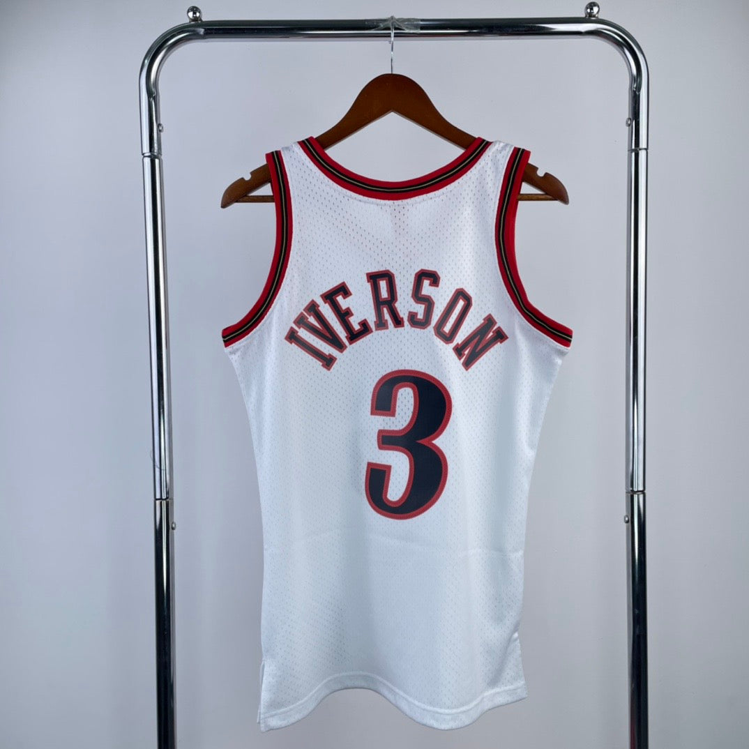 MN hot-pressed retro jersey: SW 76ers 98 season white NBA : #3 | NBA | NBA | Betty ali Chinese suppliers