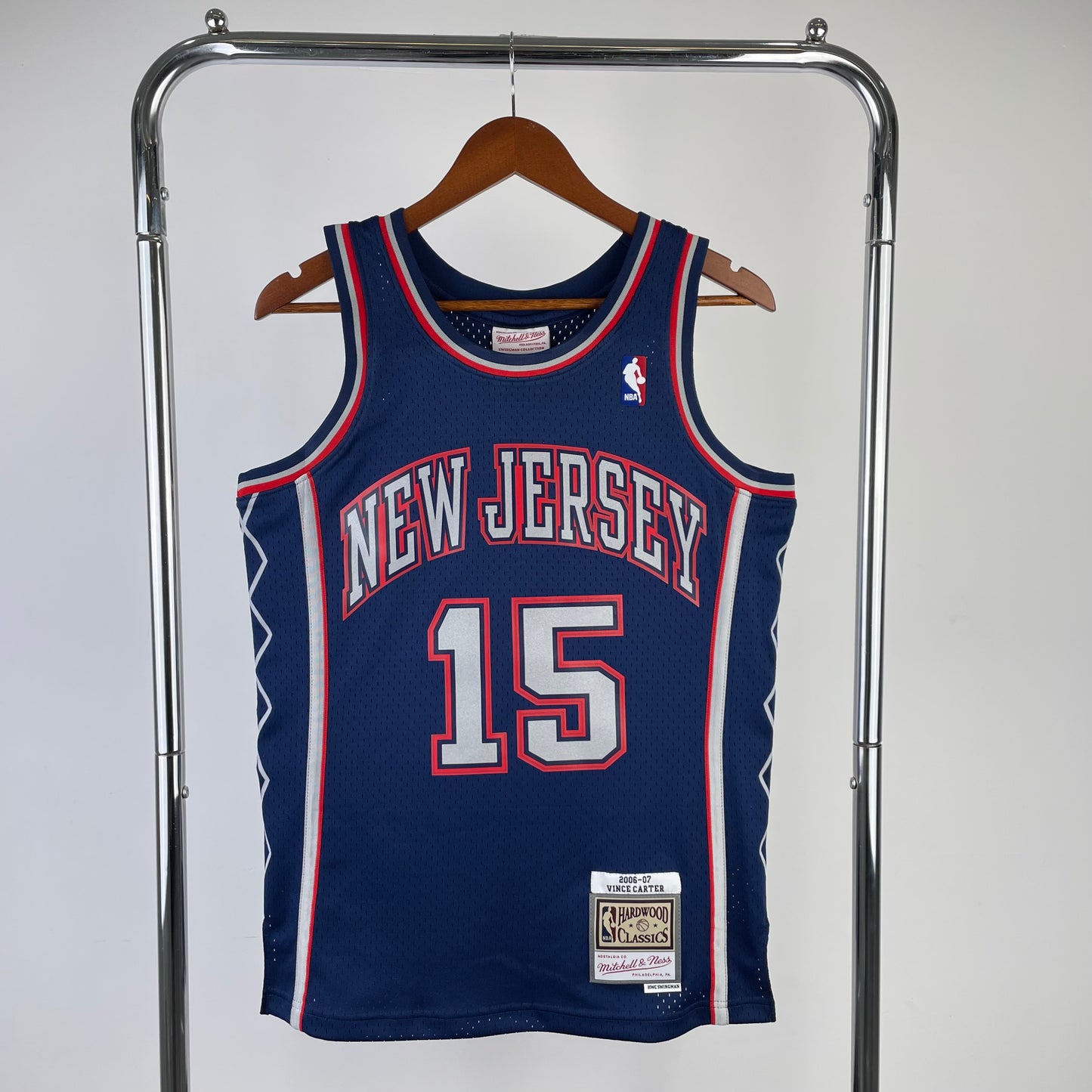 MN hot-pressed retro jersey: SW Nets 06/07 season navy blue NBA : #15#5 | NBA | NBA | Betty ali Chinese suppliers