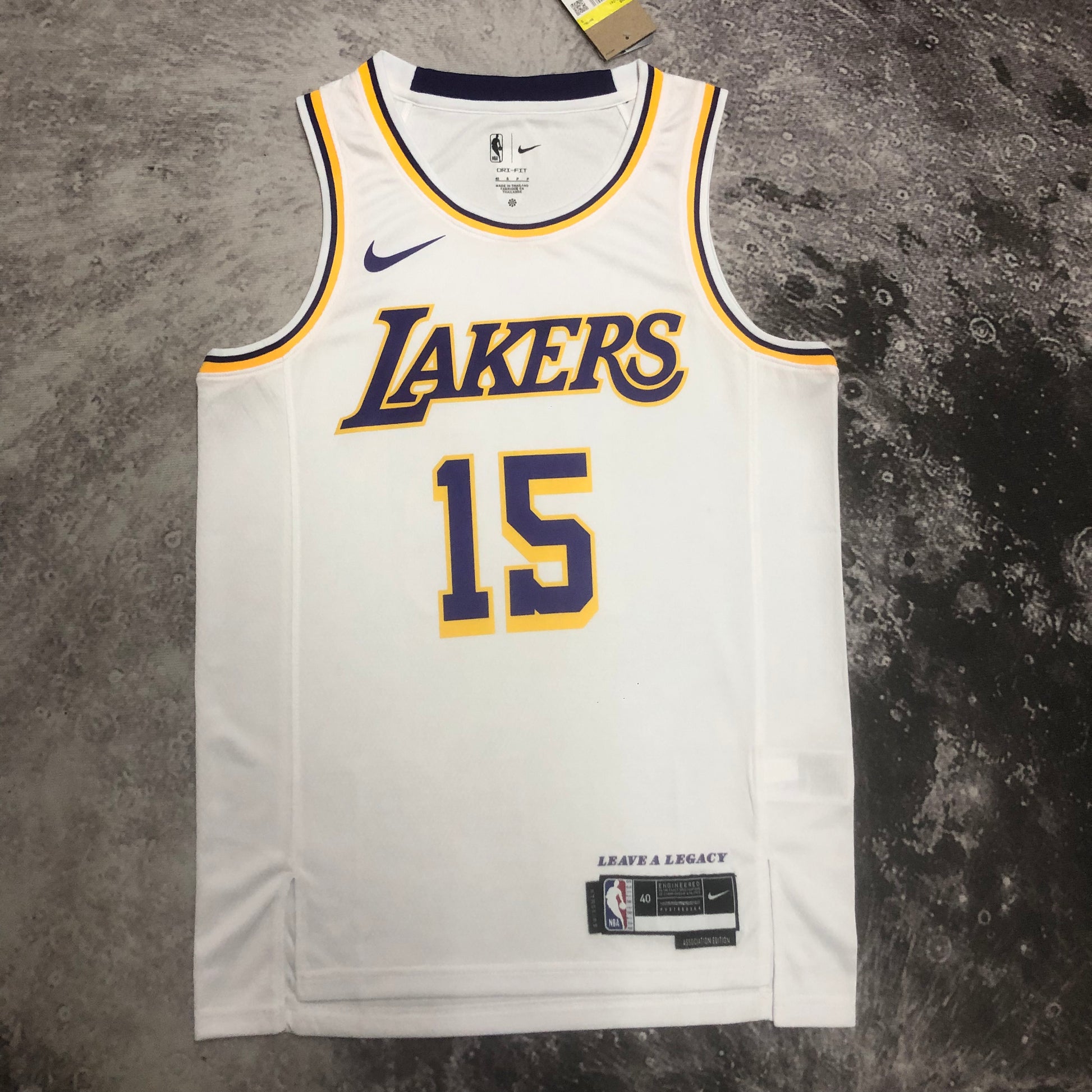 23 season Lakers round neck white #15 Rivers NBA | NBA | NBA | Betty ali Chinese suppliers