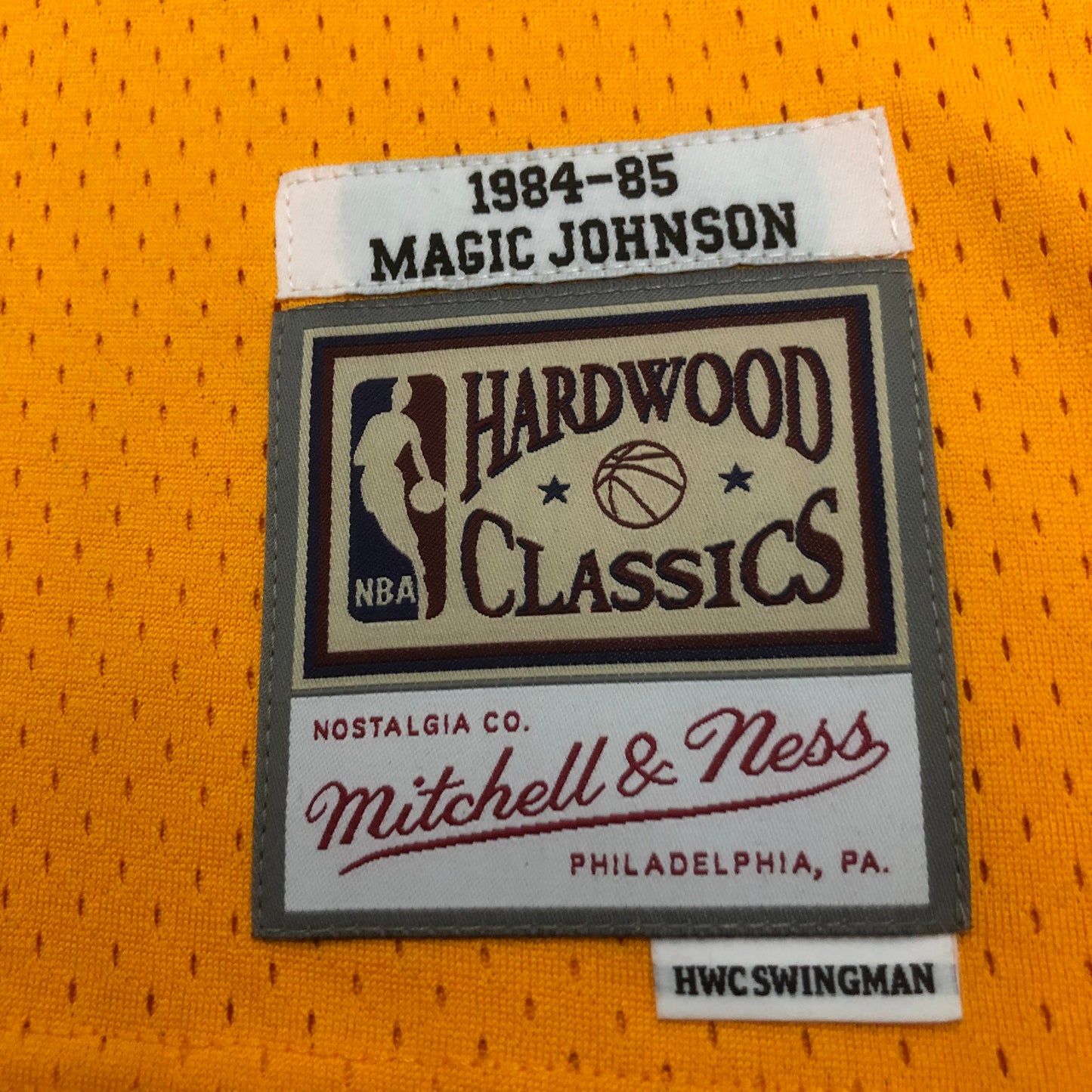 MN hot-pressed retro jersey: SW Lakers 84/85 season round neck yellow NBA : #32 | NBA | NBA | Betty ali Chinese suppliers