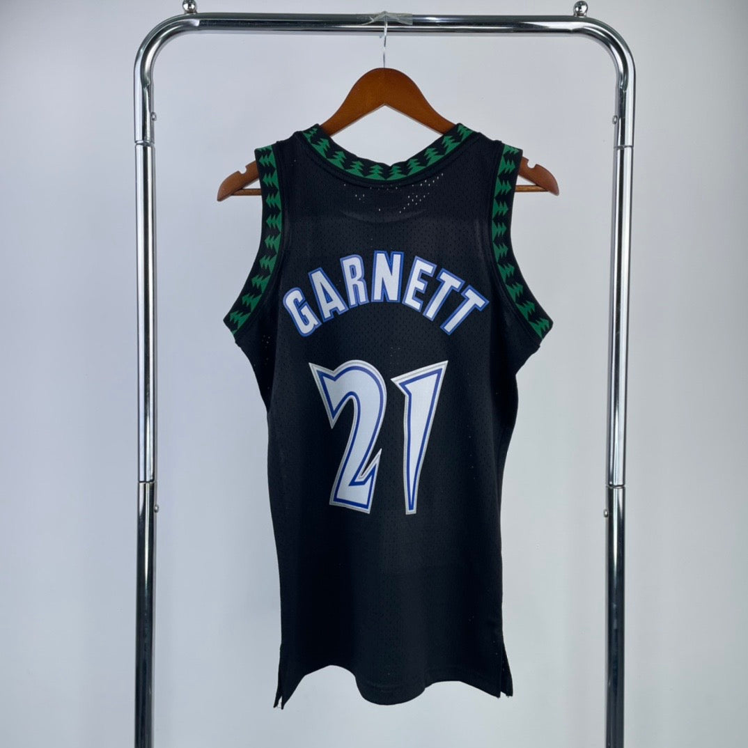 MN hot-pressed retro jersey: SW Timberwolves 97/98 season black NBA : #21 | NBA | NBA | Betty ali Chinese suppliers