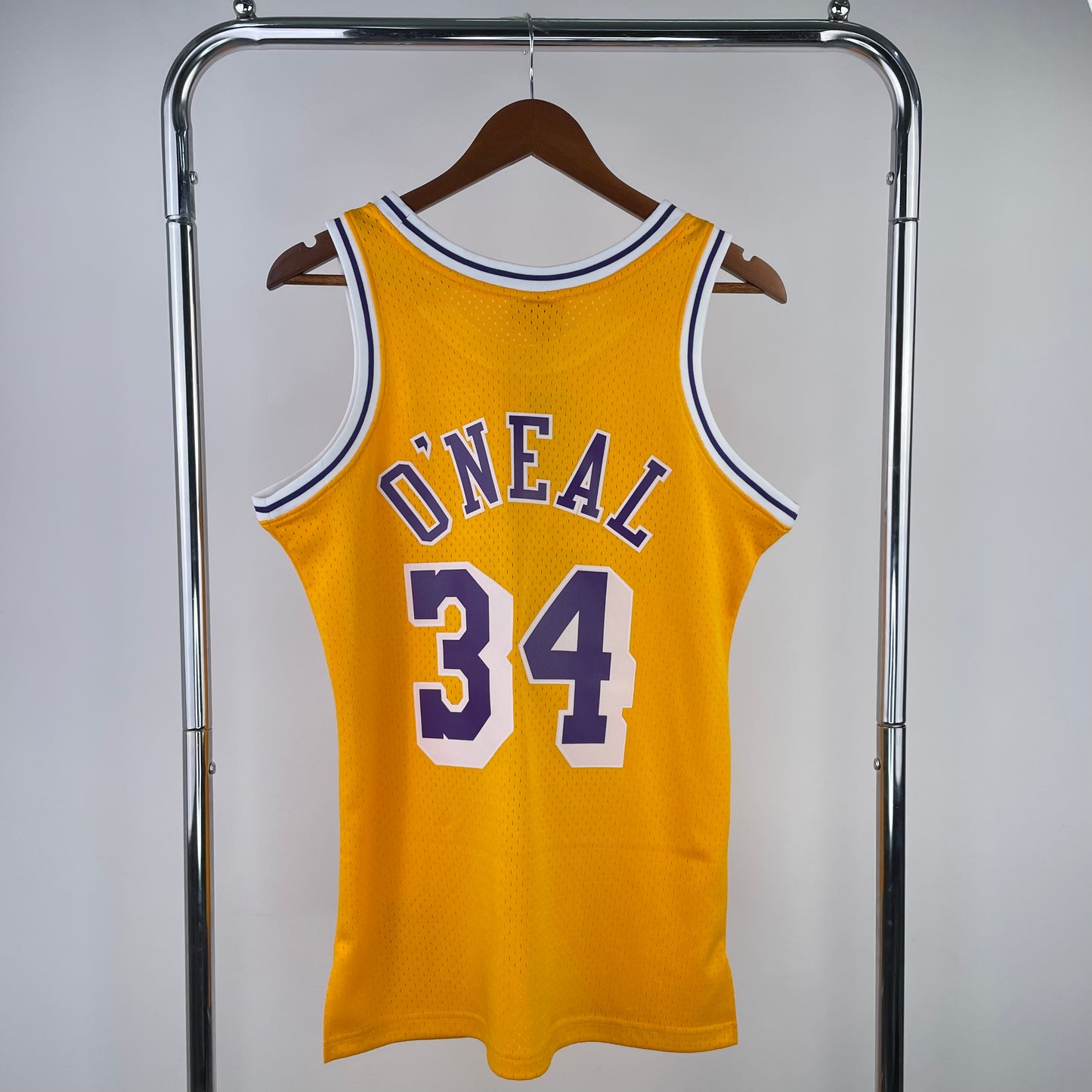 MN hot-pressed retro jersey: SW Lakers 96/97 season round neck yellow NBA : #34 | NBA | NBA | Betty ali Chinese suppliers