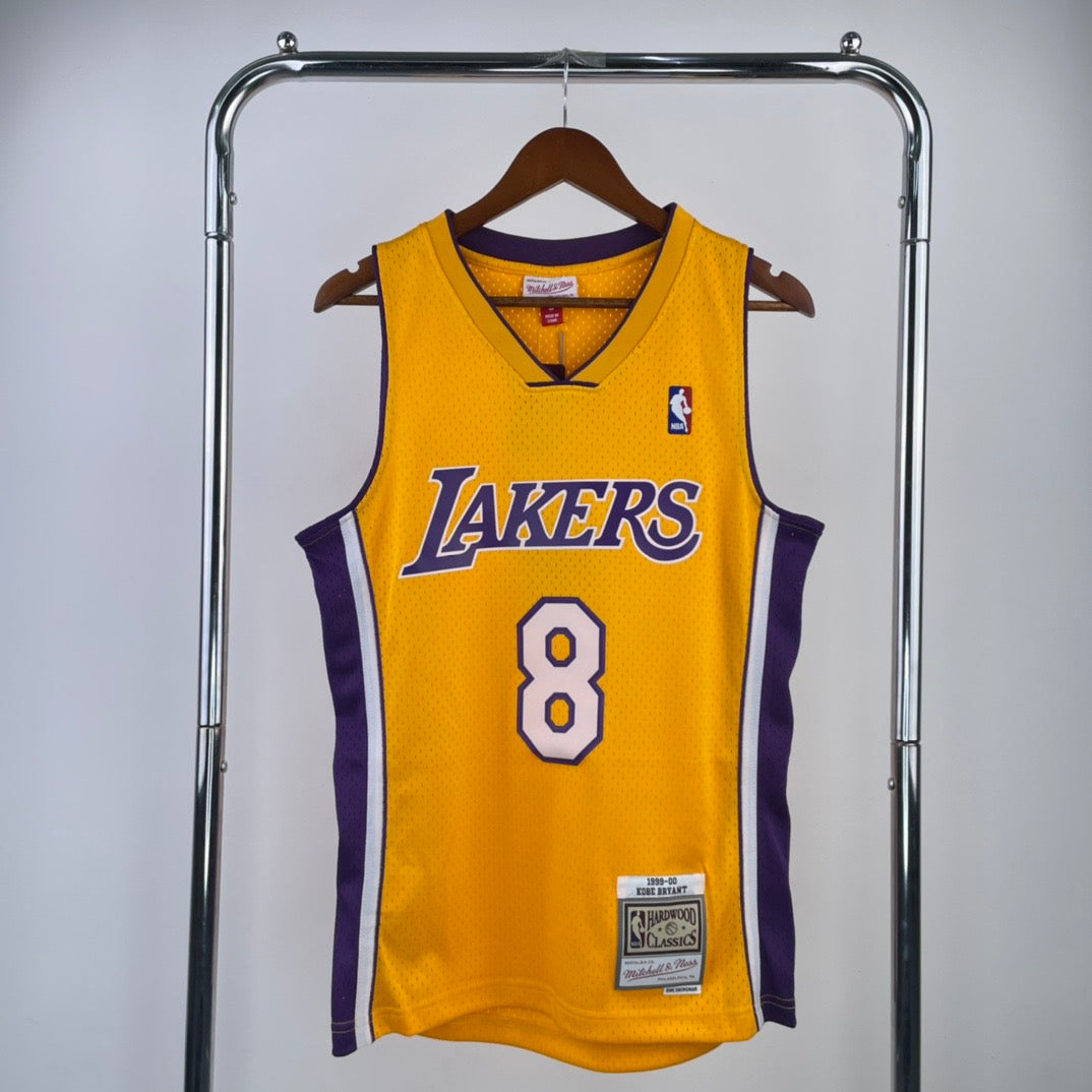 MN hot-pressed retro jersey: SW Lakers 99/00 season V-neck yellow NBA : #34#8 | NBA | NBA | Betty ali Chinese suppliers