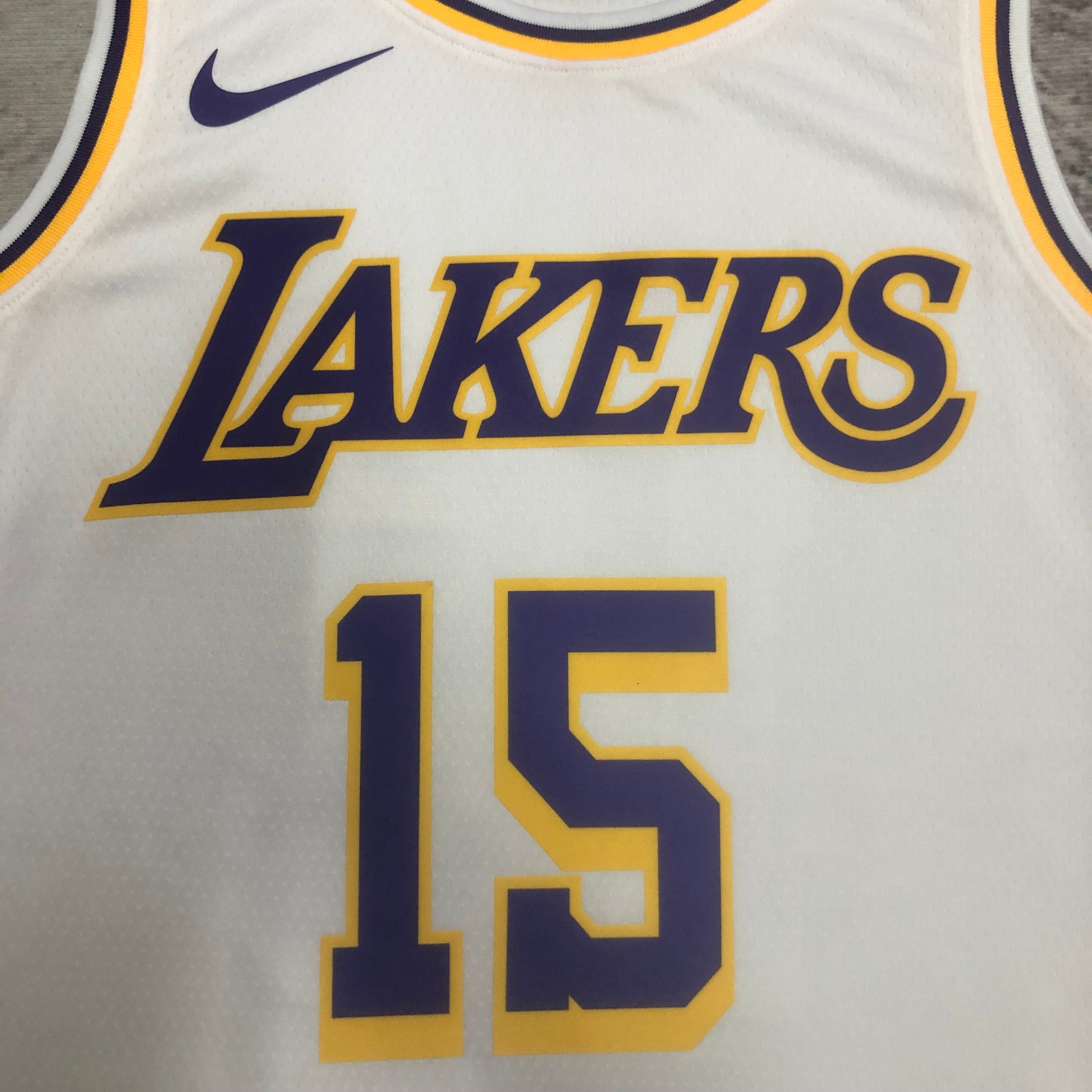 23 season Lakers round neck white #15 Rivers NBA | NBA | NBA | Betty ali Chinese suppliers