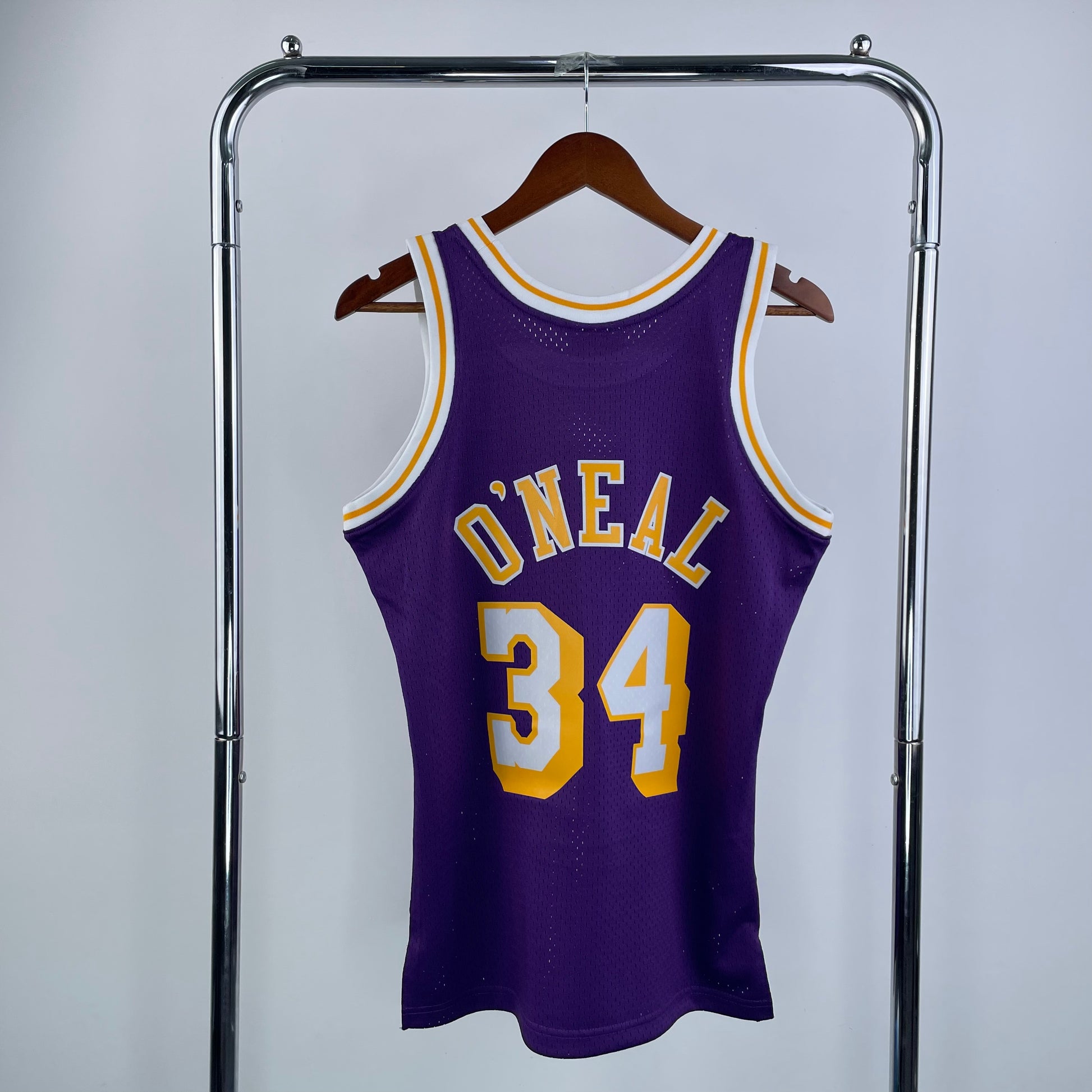 MN hot-pressed retro jersey: SW Lakers 96/97 season round neck purple NBA : #34 | NBA | NBA | Betty ali Chinese suppliers