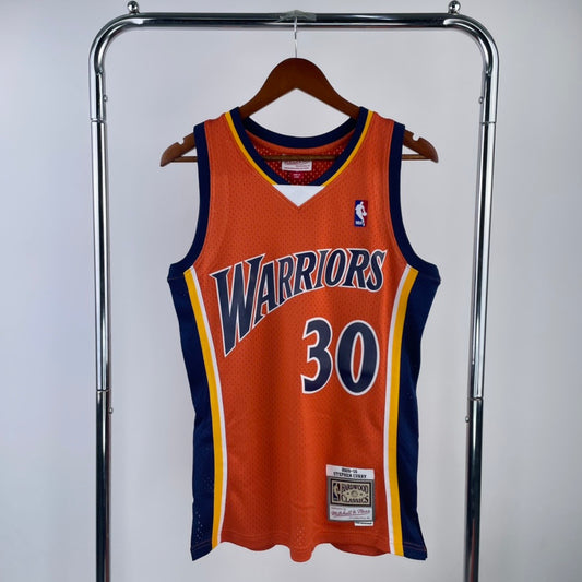 MN hot-pressed retro jersey: SW Warriors 09/10 season rookie orange NBA : #30 | NBA | NBA | Betty ali Chinese suppliers